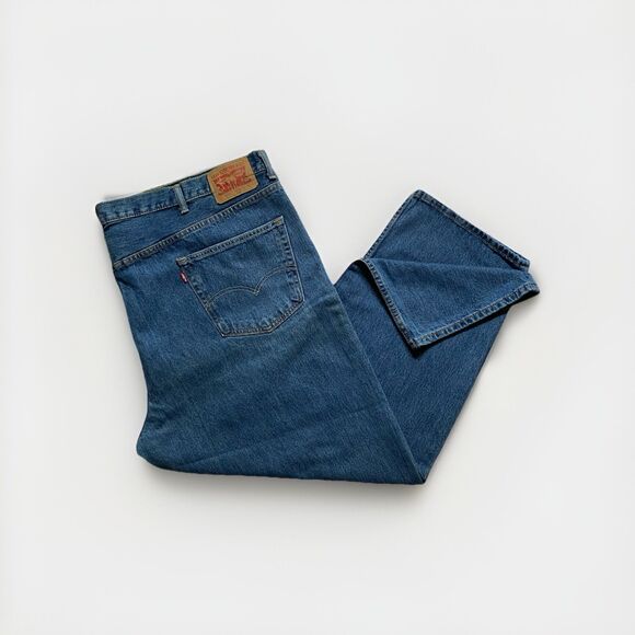 Levis 550 Jeans Mens 52X30 Big Tall Blue Relaxed Denim Red Tab - Picture 10 of 12